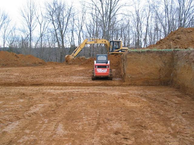 Foundation being dug