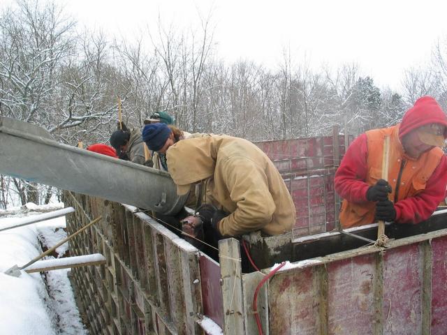 Walls being poured.
