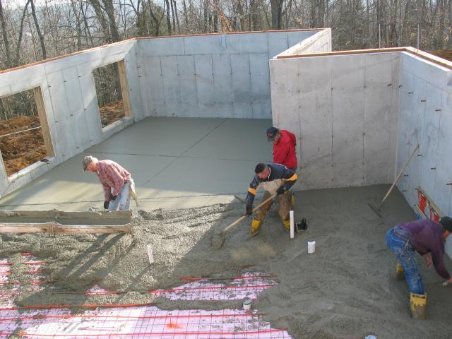 Concrete over 2 inch insulation
