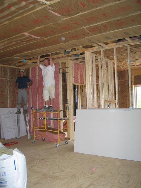 Insulation in the garage.