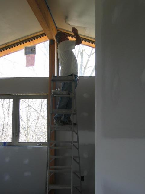 First coat of latex sealer.